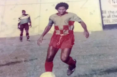 Coolie in control of the ball as he gets ready to distribute into midfield