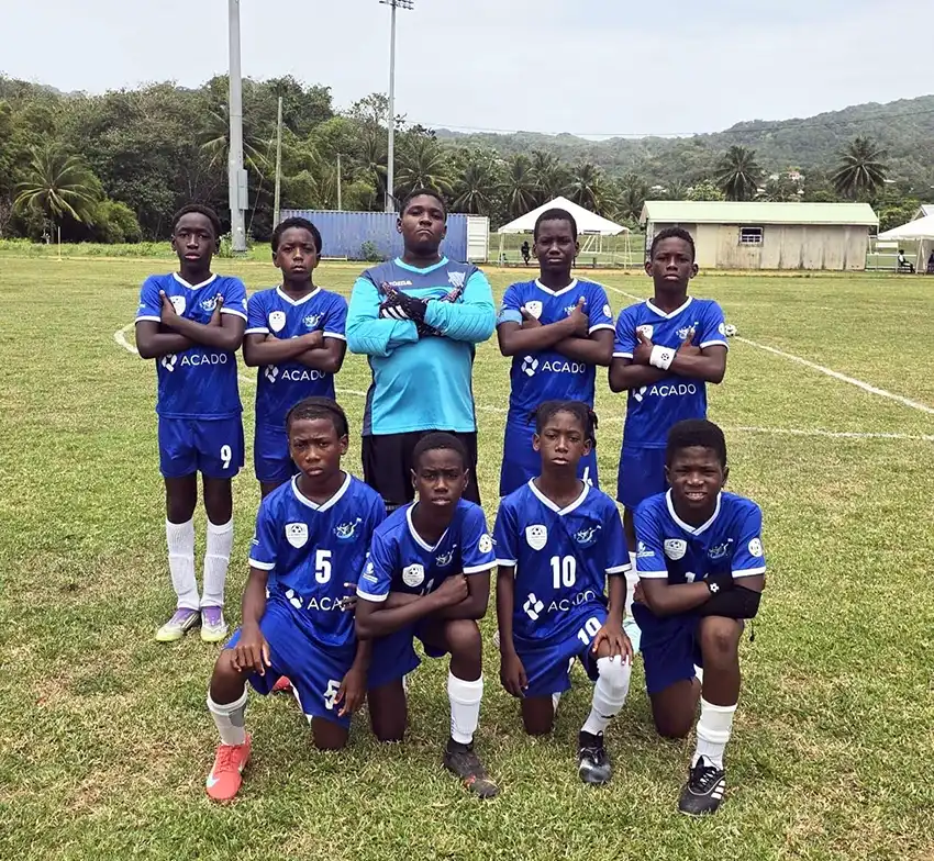 Gros Islet U-12 football squad [Photo credit: SLFA]