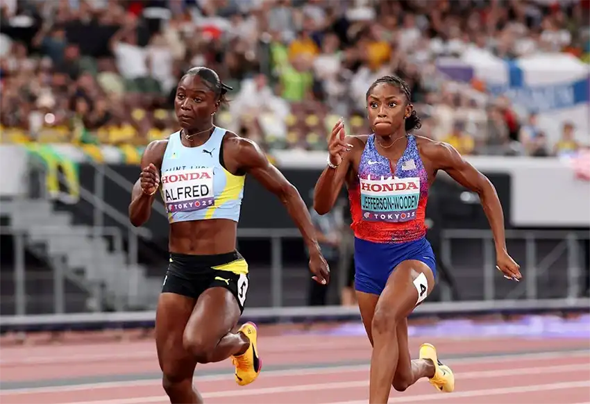 Julien Alfred and Melissa Jefferson-Wooden in tight challenge [Photo credit : Getty Images] 