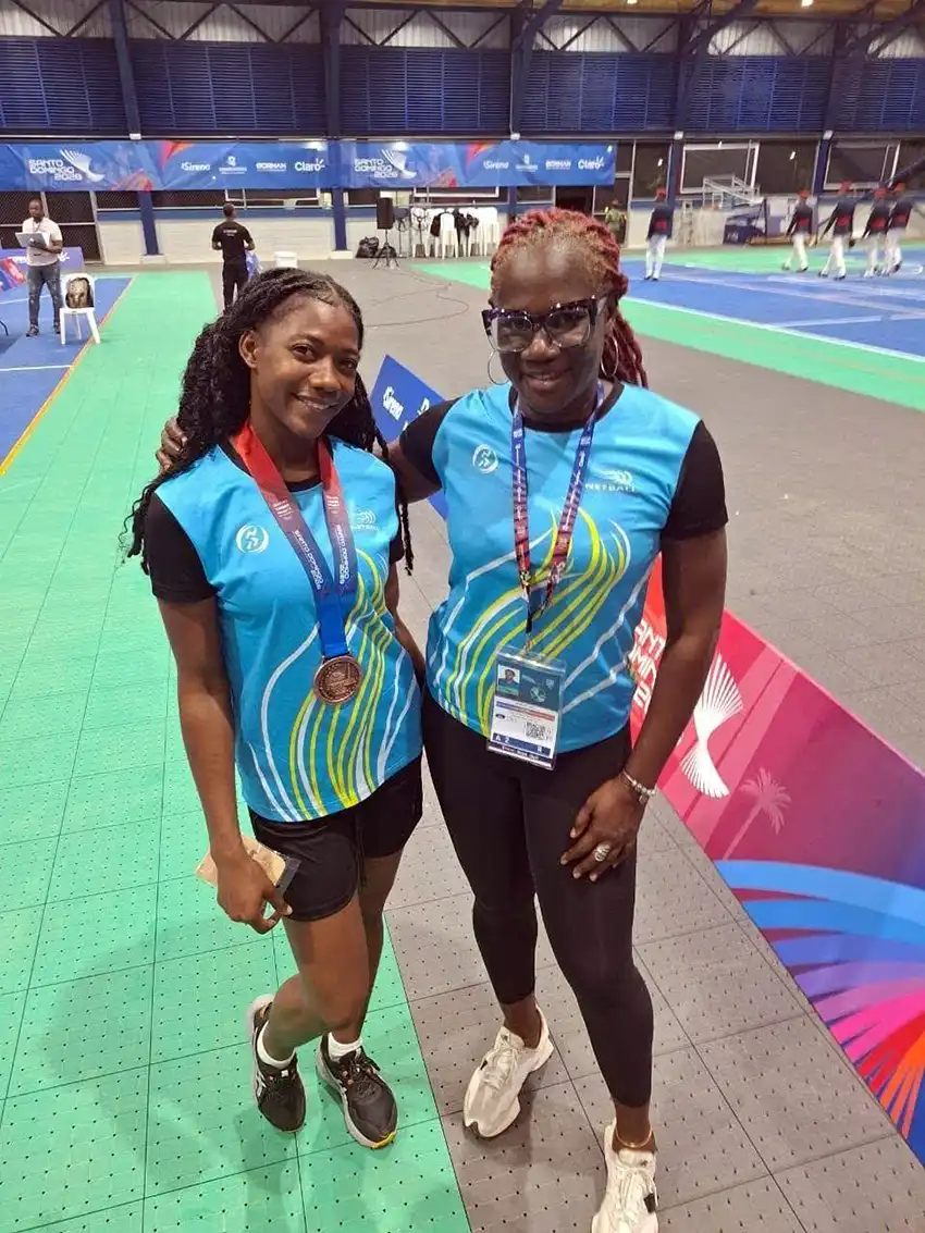 Lizzy Dorvius and Shem Maxwell [Photo credit: Netball Saint Lucia]