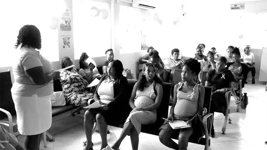 Participants at the breast-feeding workshop [Photo credit :MOH] 