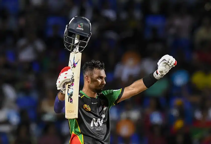Dasun Shanaka continued his fine form with a blistering century [Photo credit: CPL] 