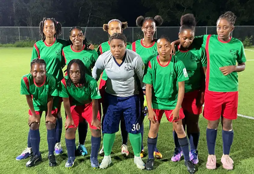 Desruisseaux Women football team [Photo credit: SLFA] 