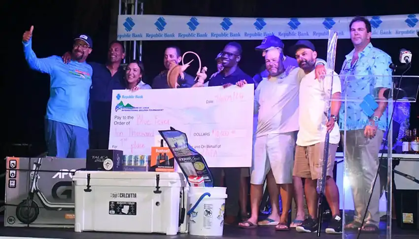 Joyful anglers collect their prizes [Photo credit: MYDS]