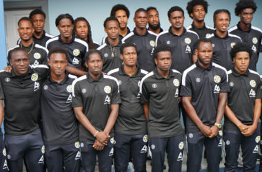 Some of the players to represent Saint Lucia t the CONCACAF Nations League Championship.