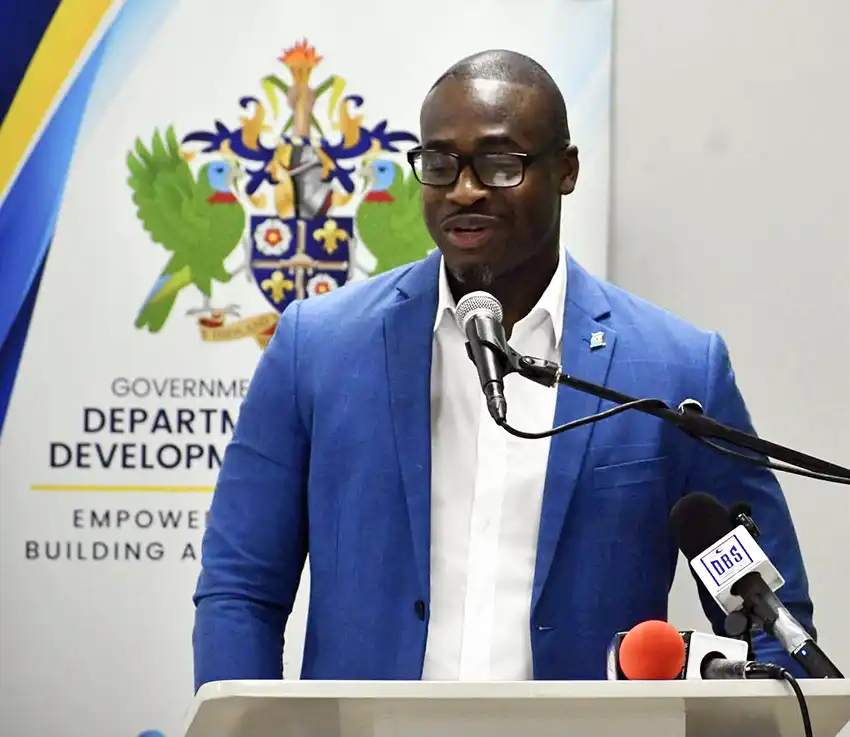 Sports Minister Kenson Casimir [Photo credit: MYDS]