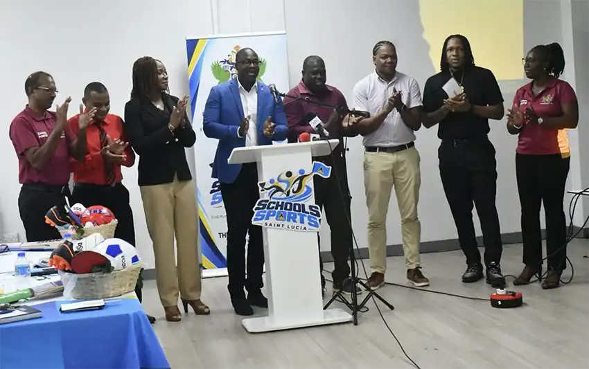 Sports management personnel at the launch
