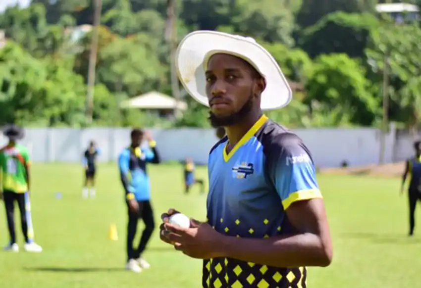 Tarrique Edward put on an outstanding all-round display to cop Player of the Match award (Photo credit: SLNCA)