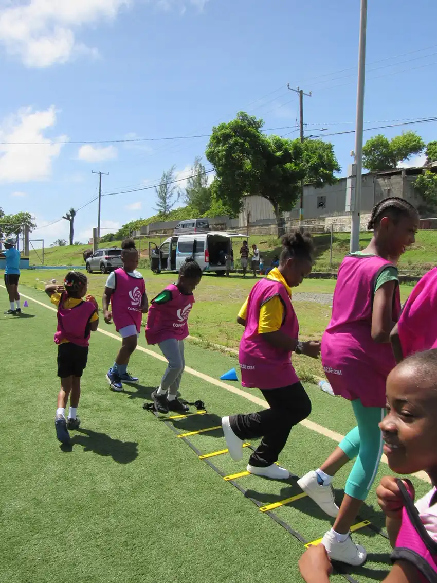 Training Programme in full swing last Saturday on the Micoud playing field.