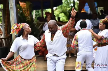 Vibrant cultural display at launch of Kweyol Heritage Month (Photo credit: FRC]